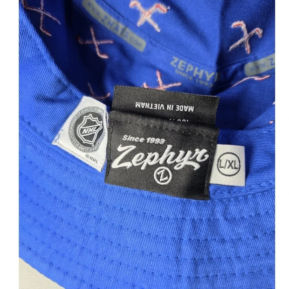 ZHATS Women's NHL NY Rangers Officially Licensed Bucket Hat Scatter L/XL NWT